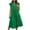 Green, variant on Summer Dresses for Women 2025, Fashion Women's Casual Solid V-Neck Pullover Sleeveless Pleated Irregular Dress(Green,S)
