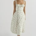 thumbnail image 1 of Robe Midi à Bretelles pour Femme, Imprimé Floral, Mode, Sans Manches, Robe Féminine, Vestidos, 1 of 7