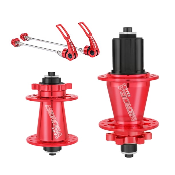 Buje de bicicleta Hub de bicicletas de montaña delanteras de 6 pernos de 32 orificios de freno de disco con palanca de liberación rápida