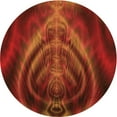 thumbnail image 1 of Ahgly Tapis Rond Lavable en Machine Intérieur Transitionnel Acajou Brun, 4 Pieds Rond, 1 of 7