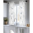 thumbnail image 5 of Green Beige Spring Floral Sheer Curtains 54 Inch Length 2 Panels Set for Living Room/Bedroom, Luxury Botanical Summer Kitchen Curtains Grommet Semi-Sheer Curtains Drapes Window Treatments 42"x54"x2, 5 of 7