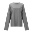 thumbnail image 3 of Chandail à Capuchon Décontracté Uni à Col Rond à Manches Longues pour Femmes, Haut de Designer, Chandails à Capuchon pour Femmes, Chandail à Capuchon Sans Capuchon, Vestes pour Sortir, Chandail à Capuchon Athlétique Grande Taille, Chandail à Capuchon Court, Chandails à Capuchon Doublés Grande Taille pour Femmes, 3 of 7