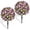 Purple Mum, variant on Artificial Topiary Ball Trees Set of 2 with Colorful Flowers, UV Resistant Faux Boxwood Plants Outdoor with Spike, Fake Bushes Round Shrubs for Porch, Garden, Yard, Patio Fall Outdoor Plant