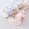 thumbnail image 2 of Baberos de pétalos para bebé, algodón multicolor giratorio de 360 ​​grados, elefante azul, 3 uds., 2 of 5
