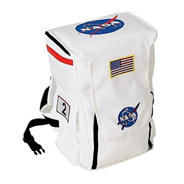 Mochila Aeromax Jr. Astronaut White con parches de la NASA