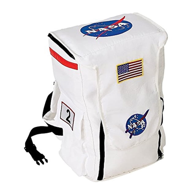 Mochila Aeromax Jr. Astronaut White con parches de la NASA