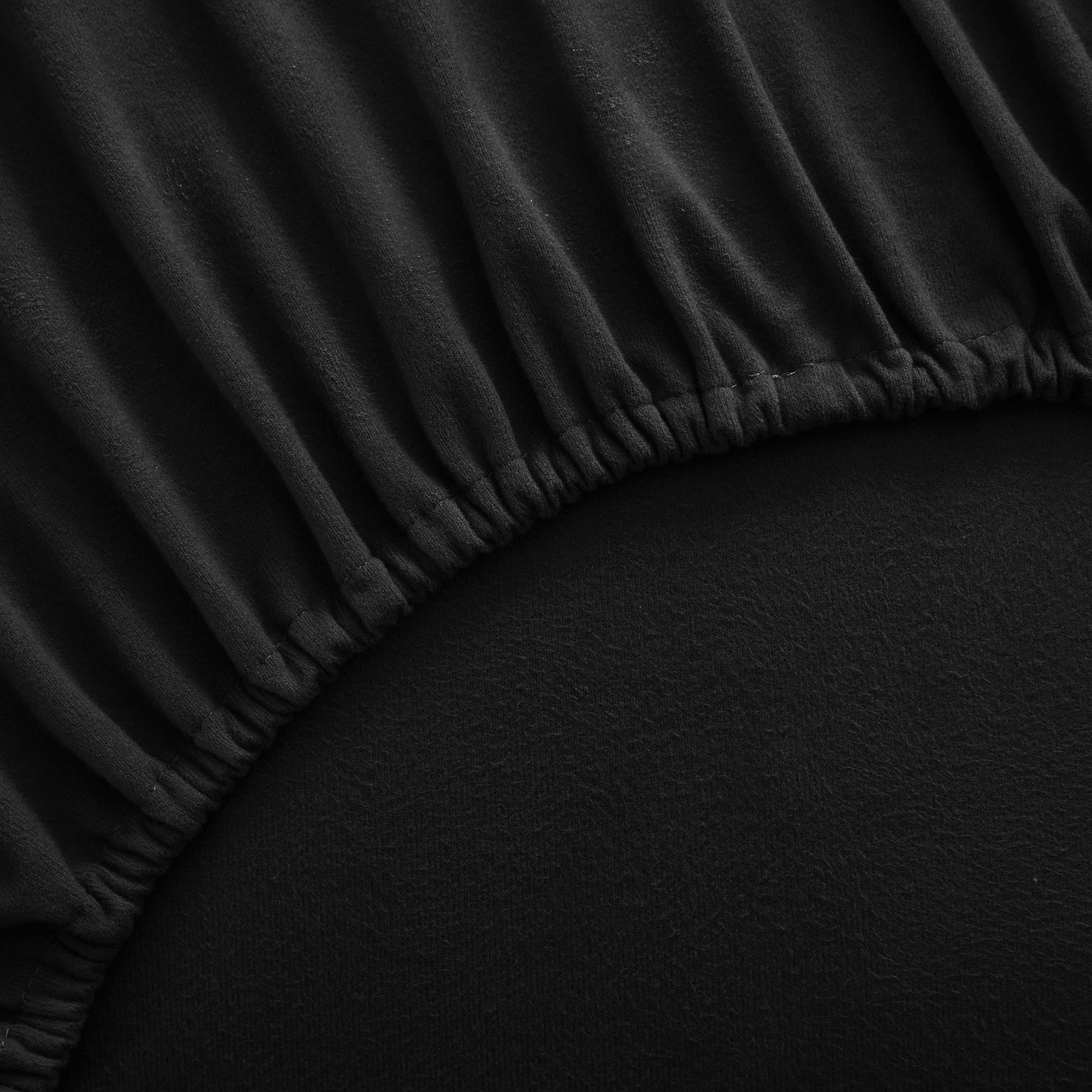 Sweet Home Collection Flannel Sheet Set Black Full