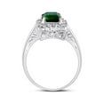 thumbnail image 3 of FB Jewels 10kt White Gold Womens Emerald Lab-Created Emerald Solitaire Ring 1-4/5 Cttw, 3 of 4