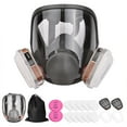 thumbnail image 1 of Reusable Full Face Respirator Full Face Cover 18 in 1 Gas Cover Organic Vapor Respirator Wide Field of View for Painting Machine Polishing Welding and Other Work Protection, 1 of 9