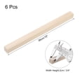 thumbnail image 2 of Uxcell 6pcs Palitos de madera, 3/4" x 3/4" x 15" Cubo rectangular de madera para tallado, varillas cuadradas de madera para bricolaje, 2 of 7