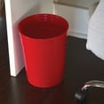 3 Gallon Red Cup Trash Can, Plastic Office Trash Can, Pack of 1