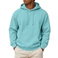 thumbnail image 2 of HAJWOH Hoodies For Men Long Sleeve Pullover Vintage Breathable With Kangaroo Pockets Solid Comfy Hood, 2 of 5