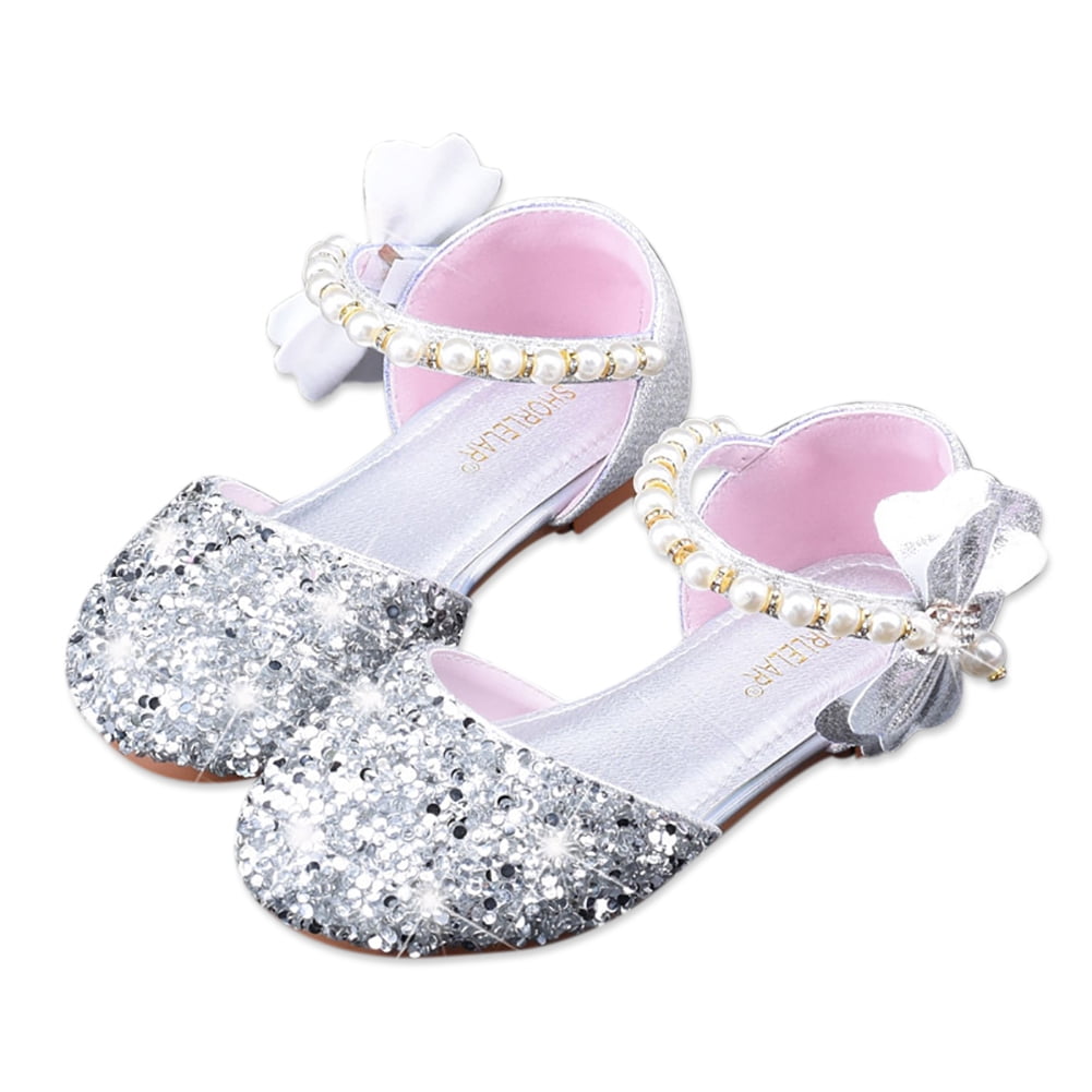 Children Girls Latin Dance Shoes Toddler Girl Mary Jane Glitter Shoes ...