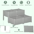 thumbnail image 4 of Outsunny 4-piece Elevated Flower Bed Vegetable Herb Planter Plastic Grey, 4 of 10