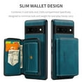 thumbnail image 5 of SaniMore Case for Google Pixel 8 6.3", PU Leather Case Detachable Magnetic Zipper Wallet Card Slots Kickstand Wireless Charging Anti-drop Shockproof 360°Protection Cover For Google Pixel 8, Blue, 5 of 10