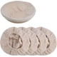 thumbnail image 1 of Paquete de 4 insertos de lino redondos para cestas de fermentación de pan, 24 x 9 cm, forro de tela para cesta de fermentación de pan redondo, forro de tela para cesta de fermentación de pan, 1 of 6