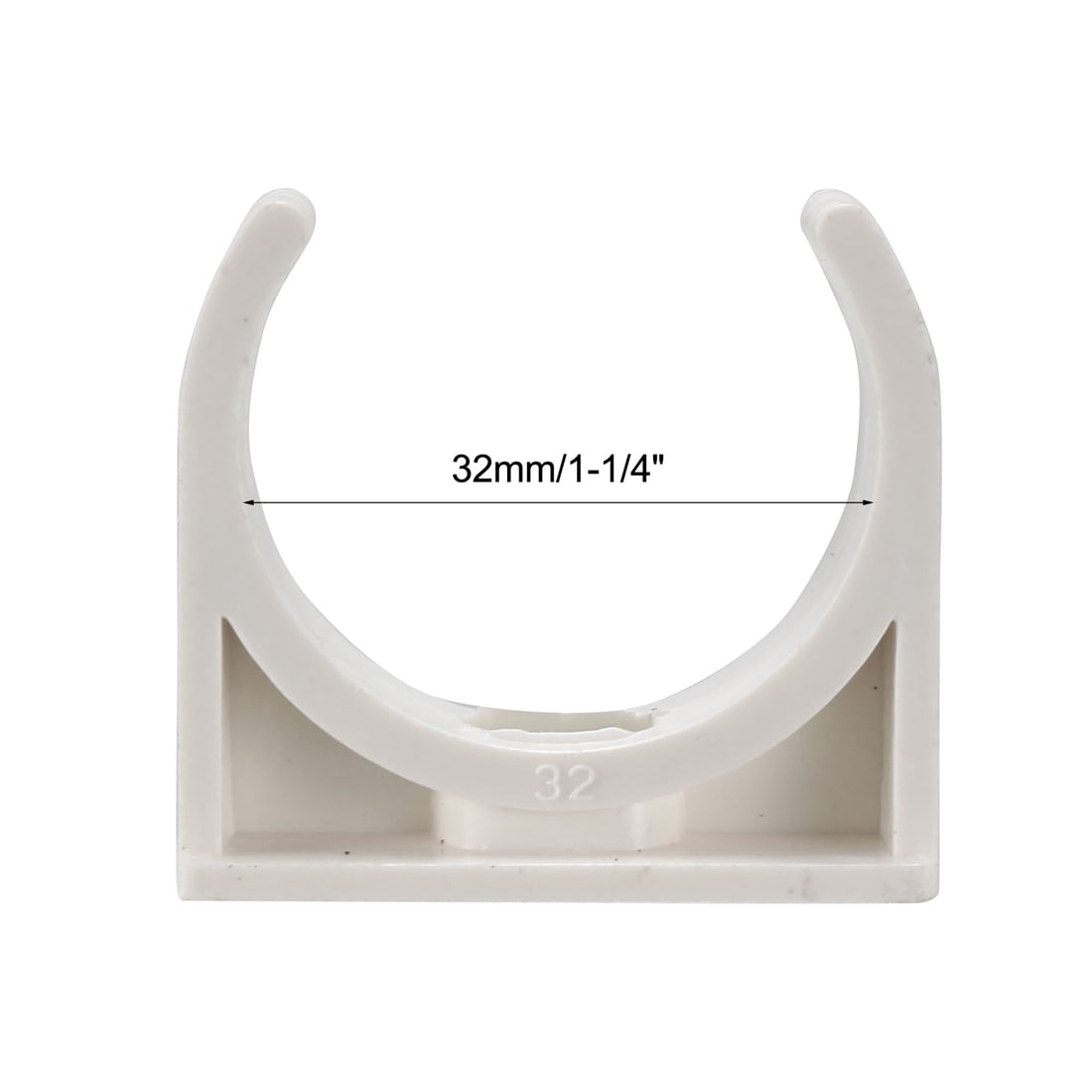 Unique Bargains Polyvinyl Chloride Water Pipe Clamps 1.54" x 1.42" x 0.63"