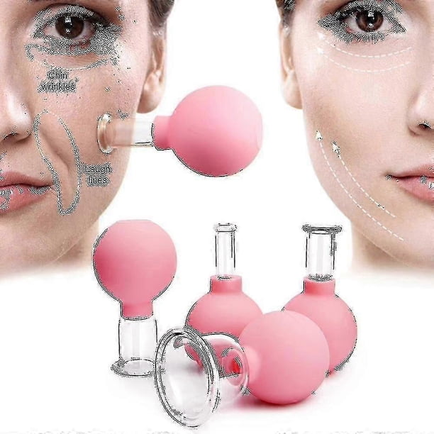 Massage Body Cups Rubber Vacuum Cupping Glasses Face Skin Lifting Body Facial Cupping Therapy Tool