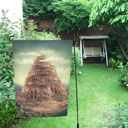 MYPOP Tower Of Babel Garden Flag For Patio, Lawn And Garden 28x40 MYPOP Tower Of Babel Garden Flag For Patio, Lawn and Garden 28x40 inches - MYPOP Tower Of Babel Garden Flag For Patio, Lawn And Garden 28x40