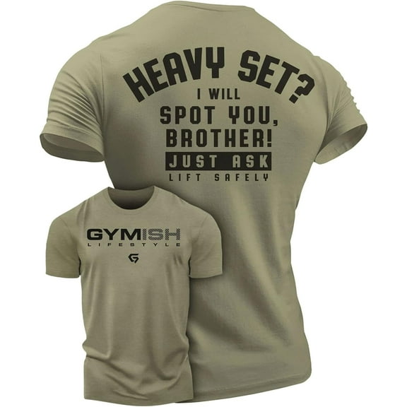 GYMISH Spotter Workout T-Shirt for Men, Funny Gym Shirts, Lifting T-Shirt, Deadlift Tee, Men's Gym Shirt, Workout Tops, Powerlifting & Bodybuilding Tee