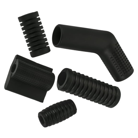 5Pcs Motorcycle Gear Shift Lever Cover Rubber Sock Boot Shoe Protectors Boot Shoe Shift Case Protectors Universal Motorcycle Gear Shift Rubber Protection Sleeve Black