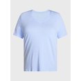thumbnail image 5 of Terra & Sky Women's Plus Size V Neck Tee with Short Sleeves, Size 0X-5X, 5 of 5
