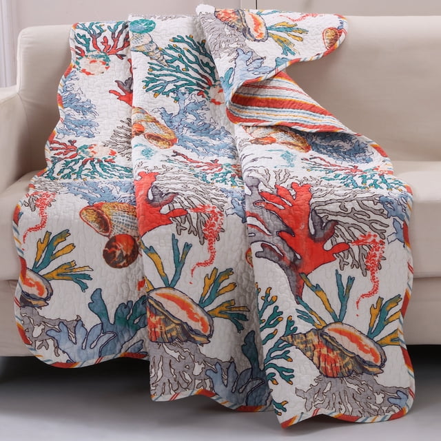 Manta Decorativa Greenland Home Fashions Atlantis Jade Coral