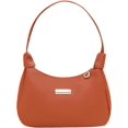 thumbnail image 1 of Bolso de hombro de piel granulada para mujer, estilo vintage, color marrón, 1 of 3
