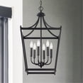 thumbnail image 4 of Capital Lighting 9552 Stanton 6 Light 17" Wide Taper Candle Chandelier - Black, 4 of 8