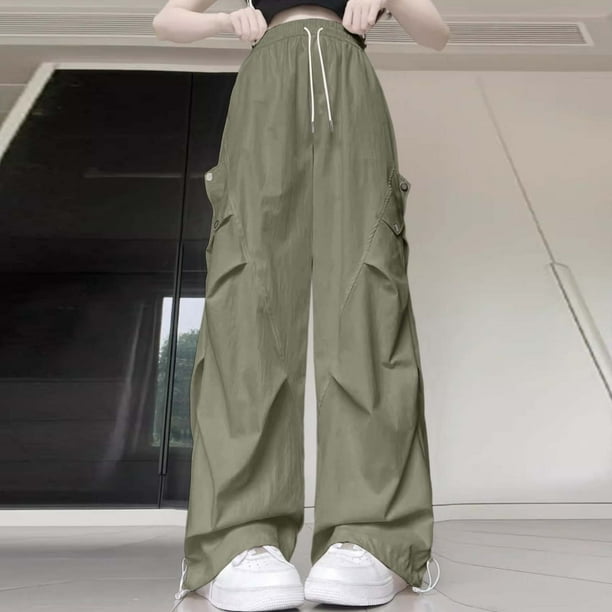 WILLBEST Pantalones Casuales de Mujer, de Cintura Alta, Holgados, Cómodos para Uso Diario, Adecuados para Salidas y Actividades En Casa. Extra Grande