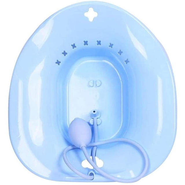 Home Bath Reusable Toilet Sitz Bath Tub Basin Sits Over Toilet Seat with Adjustable Steam Irrigator