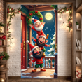 thumbnail image 2 of Cartoon Christmas Elf Decorative Banner Santa Theme Winter Holiday for Christmas Home Decor Winter Party Kid's Celebration, 2 of 9