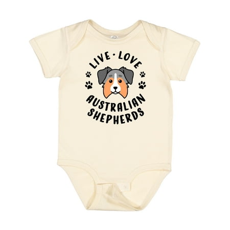

Inktastic Live Love Australian Shepherds Gift Baby Boy or Baby Girl Bodysuit