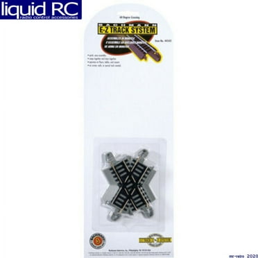 Bachmann HO Scale Nickel Silver/Gray Roadbed EZ-Track 60-Degree Crossing