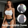 thumbnail image 4 of Thongs for Women - Abstract Glitter Sparkle Black No Show Seamless Womens Thongs Underwear, Breathable G String Thongs for Women, Ladies Stretch Low Rise Thong Bikini Panties Briefs, 4 of 5