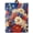 Patriotic Floral, variant on Cool Cartoon Truck Blanket for Home Decor, Fiery Cartoon Design, Men Boys Car Lovers Gifts, 50"x60", Soft Fleece, Lightweight and Breathable, Ideal for Couch Bed Office Cabin Dorm