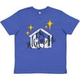 thumbnail image 3 of Inktastic Oh Holy Night Christmas Nativity with Yellow Stars Youth T-Shirt, 3 of 5