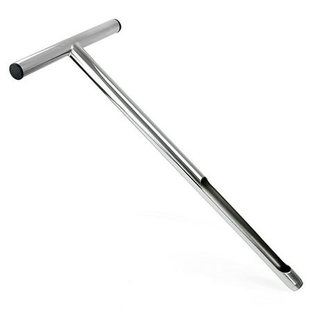 

21 Inch Handheld Portable Soil Sampler Stainless Steel Soil Sampling Tool Home Garden Lawn Farm Maintenance Tool T-Handle Soil Sampler