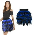 thumbnail image 2 of Yokua Womens Sexy Feather Skirt Fashion Short Mini A line Feathered Tutu Skirt, 2 of 14