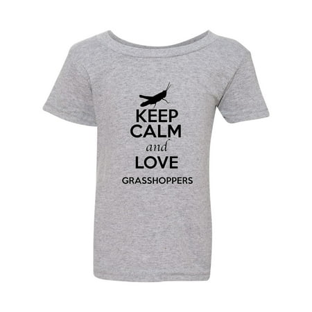 

Keep Calm And Love Grasshoppers Mantis Insect Lover Toddler Kids T-Shirt Tee