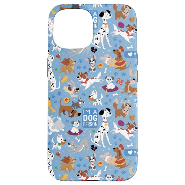 Funda para iPhone 15 Disney Dogs azul