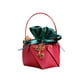 thumbnail image 2 of Bolsa de regalo de cuero de Navidad | Bolsita de caramelos de terciopelo y franela navideña | Bolsa festiva Rojo Verde con Asas | Decoración navideña reutilizable | 10x8cm | 1 Conjunto, 2 of 6