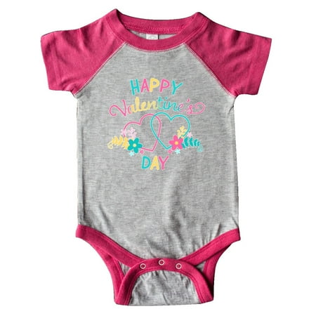 

Inktastic Happy Valentine s Day Hearts and Flowers Gift Baby Boy or Baby Girl Bodysuit