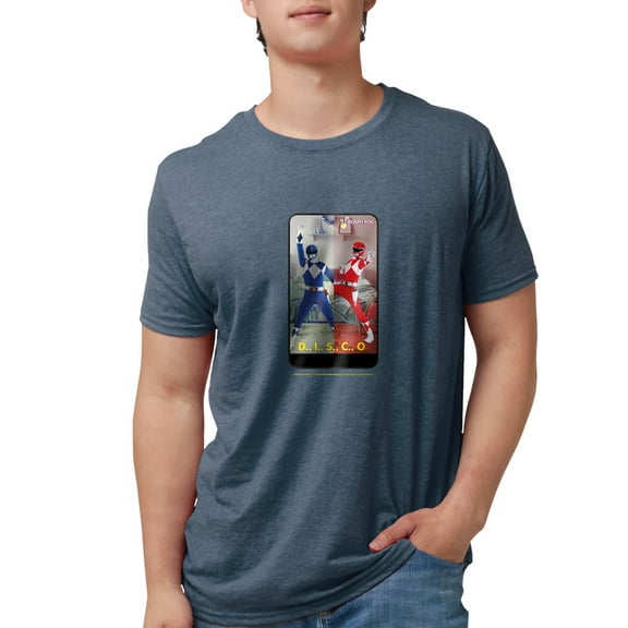 CafePress - Power Rangers Disco Men's Deluxe T Shirt - Mens Tri-blend T-Shirt
