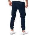 thumbnail image 3 of Eashery Cargo Joggers Men Outdoor Stretch Zip Cargo Pant Cotton Linen Harem Pants Pants for Men (Navy,3XL), 3 of 4