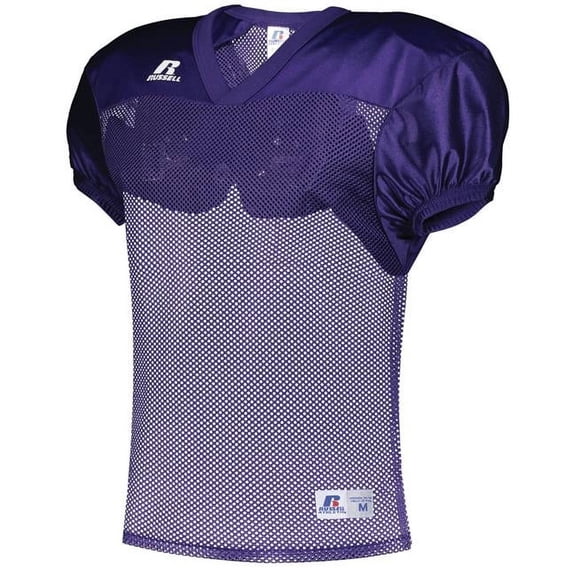 Mens Stock Practice Football Jersey, White - Extra Large