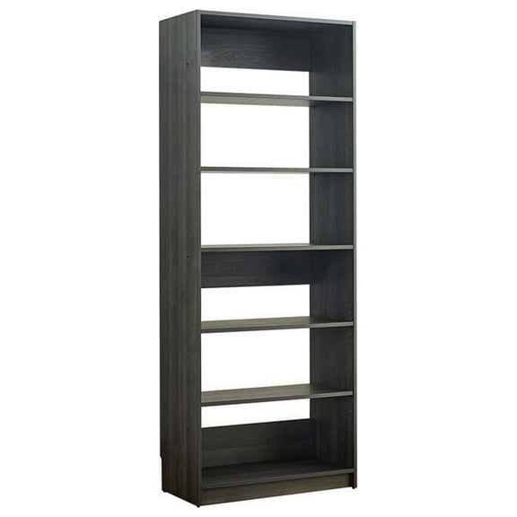 Prosper 32" Gray Wood Walk-in Closet with Five Shelves