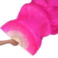 thumbnail image 5 of Yirtree 1.5m Long Dance Fan,Belly Dance Bamboo Fan,Yangko Fan Silk Fan,Square Dance Morning Practice Simulation Silk Fan Kung Fu Tai Chi Fan Stage Performance, 5 of 6