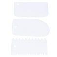 thumbnail image 1 of Cake Smoother, Cream Scraper Different Shapes High-quality Plastic Safe 3PCS/Set  For Cakes For Dough Bread White, 1 of 8