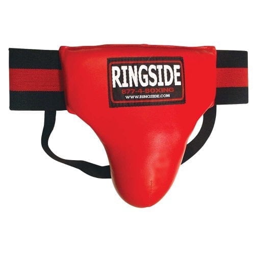 Ringside Men's Boxing Abdominal & Groin Protector - Leather Sparring Cup Guard for MMA, Muay Thai & Kickboxing, Small